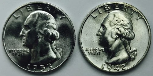 MIXED DATE WASHINGTON QUARTER PAIR! 2 TOTAL COINS! SUPERB GEM BU+++! NR #P1958