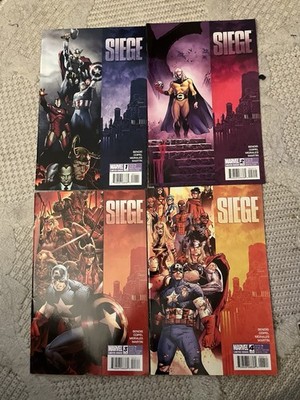 Siege 1 2 3 4 Complete Marvel Comics 2010 Bendis Book Run Set Series NM 1-4 +