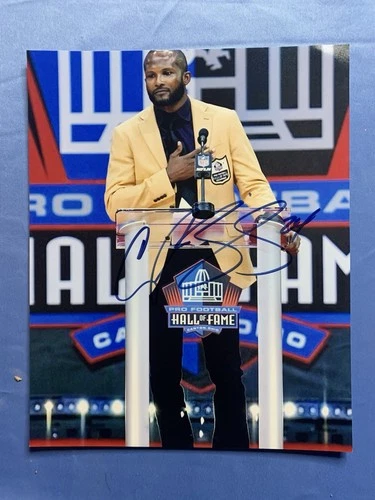 CHAMP BAILEY Autographed HALL OF FAME CEREMONY 8x10 Photo Broncos Redskins
