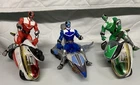 VTG 2000 Bandai Power Rangers Time Force Green Red Blue Ranger Strata Cycle Lot