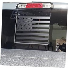 Rear Middle Window American Flag Decal For 2019 For Ram 2019-2024 Matte Black Rear Middle Window American Flag Decal For 2019 For Ram 2019-2024 Matte Black
