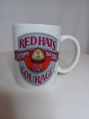 Red Hats of Courage Beyond the Call Coffee Cup Mug Firefighter First Responder