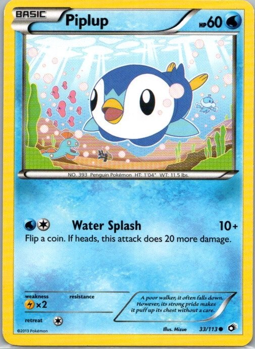 Piplup 33/113 Legendary Treasures Regular