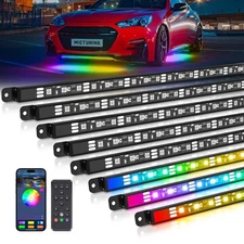 Car Underglow Light Bar Kit RGB+IC Chasing Colors LED Underbody Neon Light Strip
