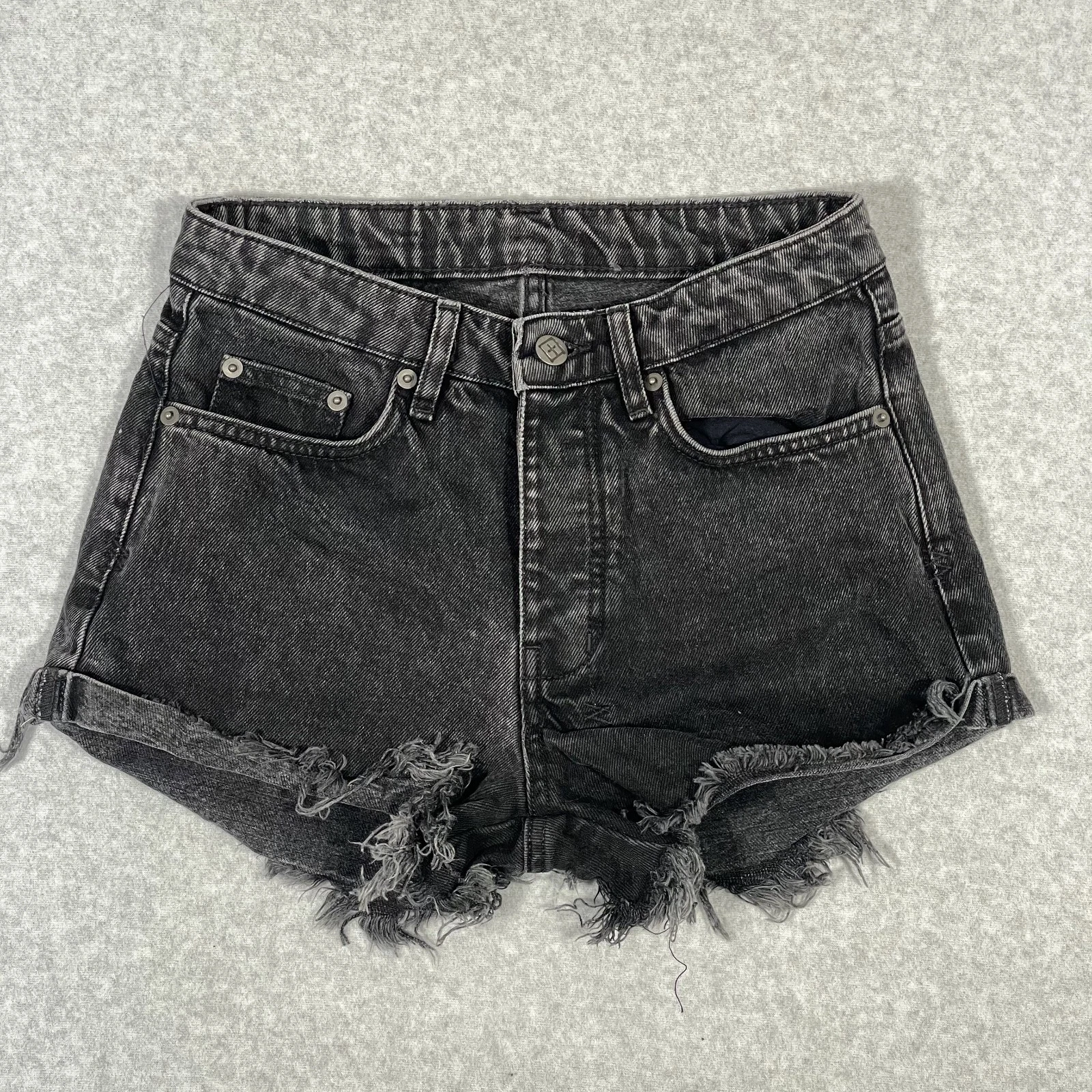 Ksubi Jeans Denim Shorts Womens Size W24 Rollin Out Distressed Festival Beach