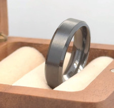Stackable Women Promise Band Rich Dark Color Zirconium Ring Gift For Girlfriend