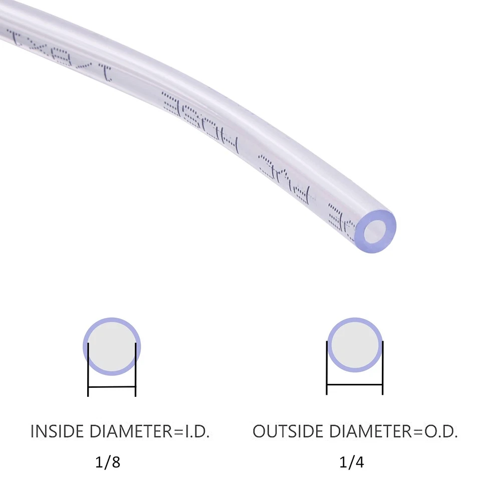 PVC Tubing 1/8"ID X 1/4"OD Flexible Clear Vinyl Hose 50 Feet for Food Grade - Image 4 of 4