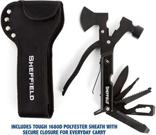 14-IN-1 MULTI-TOOL SHEFFIELD CAMPING HATCHET AXE KNIFE HAMMER PLIERS POCKET TOOL