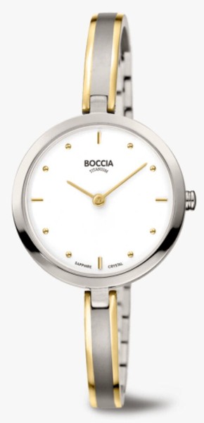Boccia Titanium 3248-05 Damenuhr Bicolor Halbspangenuhr-image