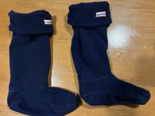 Hunter Welly Liner Navy Fleece For Wellies Size 3-5 Uk Youth/Adult Welly Inner M