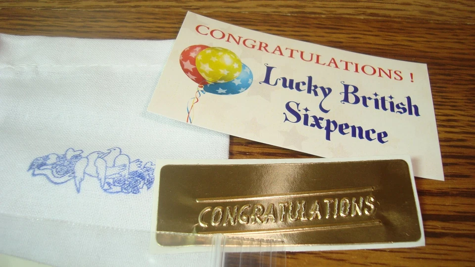 #3 Different Lucky British Wedding SIXPENCE 1949, 1956, & 1967 Keepsake Coin set - Image 4 of 4