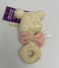 Disney Baby Infant Pooh Head Rattle 6.5" Plush Ring Rattle w/ Tags Brand New NWT