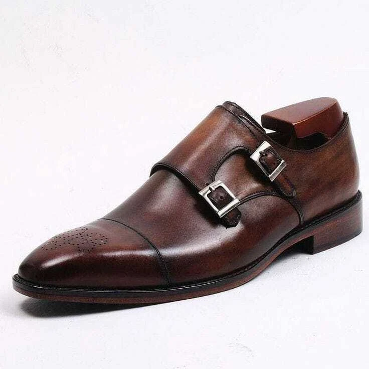 Double buckle formal shoes discount