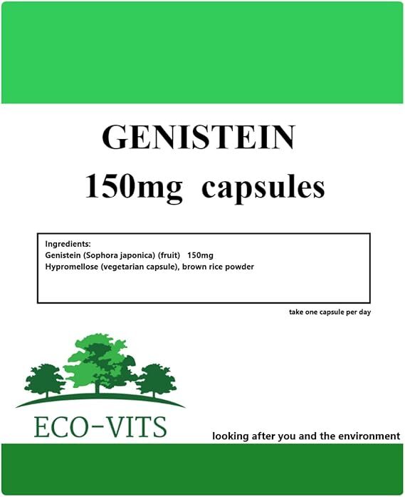 Eco-VIts: Genisteína de Sophora Japonica 150 mg Cápsulas Salud Mujer Sin Soja