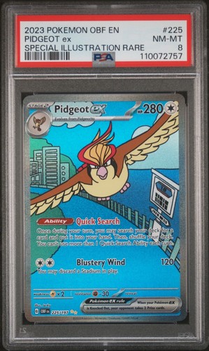 Pidgeot ex 225/197 Sv03: Obsidian Flames Holo Pokemon