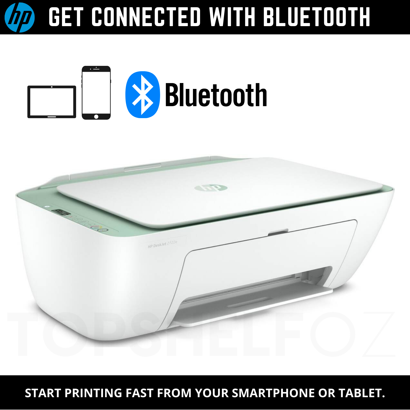 HP DeskJet 2722e Wireless AllInOne Printer Scanner Copier Print