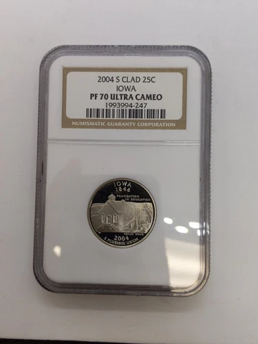 2004-S Iowa Clad State Quarter 25C - NGC PF 70 ULTRA CAMEO