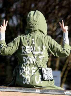 I Really Don t Care Do U? Melania Trump Green Jacket