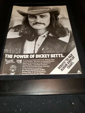 Dickey Betts Atlanta Burning Down Rare Original Promo Poster Ad Framed!