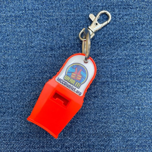 McHenry County Conservation District Red Plastic Safety Whistle