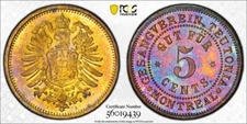 (c.1887) Canada Montreal Gesangverein Teutonia 5 Cents Token PCGS MS64 Lot#G109