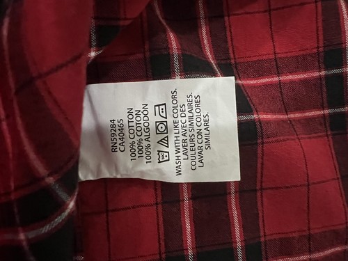 Childrens Place Boys Red Plaid Long Sleeve Shirt Sz. XXL 16. NEW - Picture 8 of 10