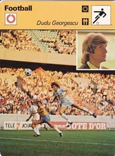 FOOTBALL player card photo card DUDU GEORGESCU (ROMANIA) 
