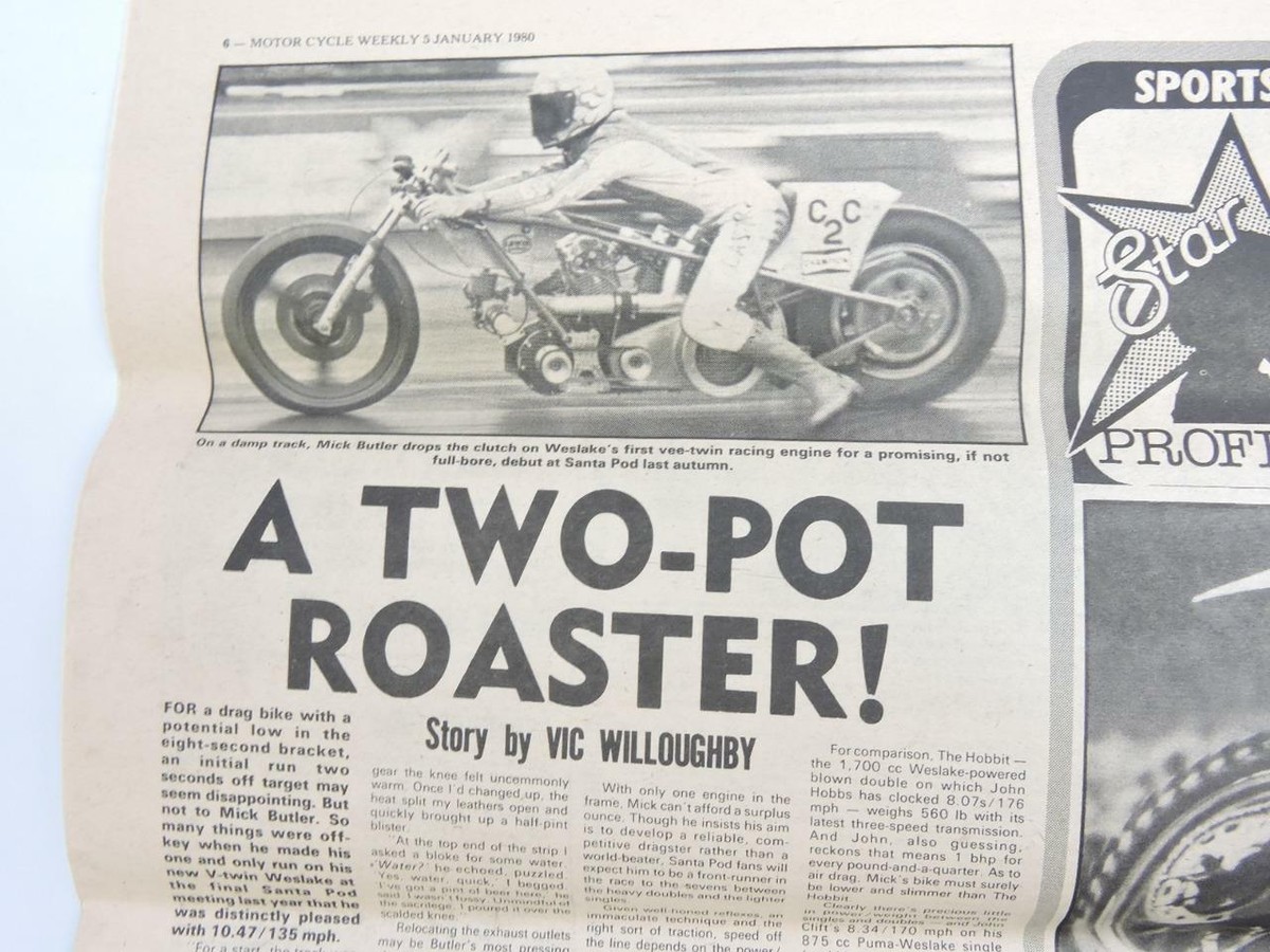 January 1980 Motorcycle Weekly Newspaper Suzuki Kawasaki Honda