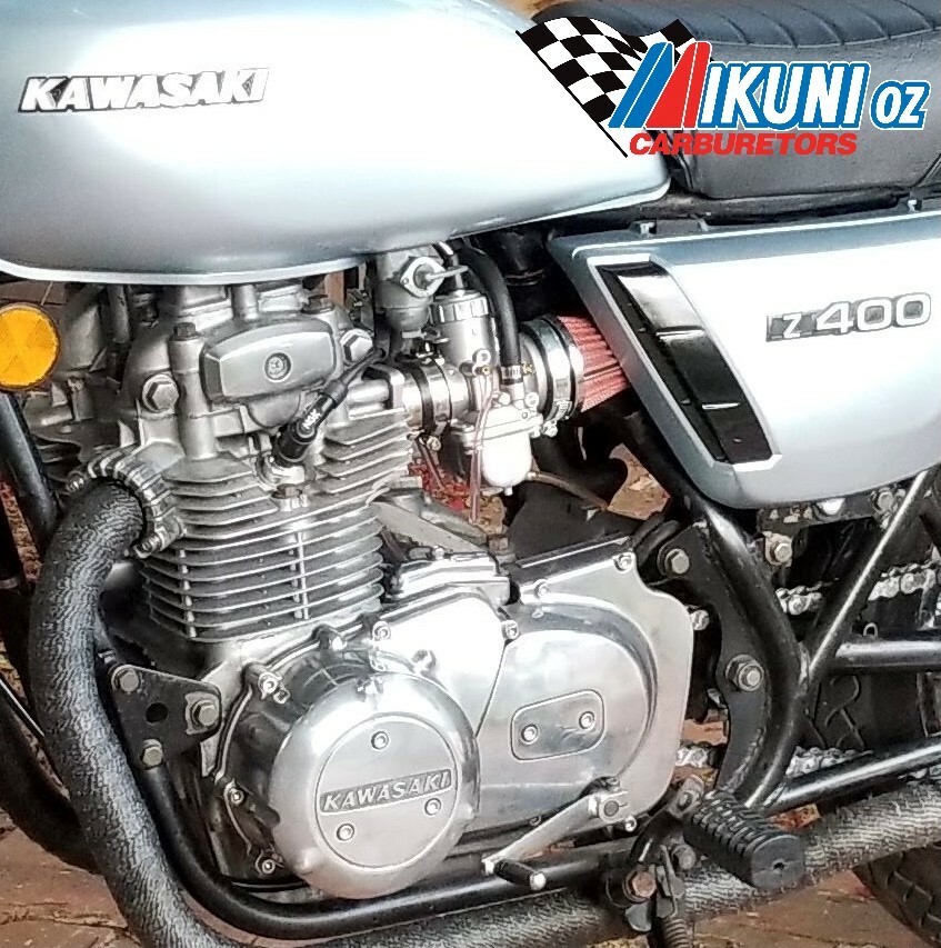 Kawasaki KZ400 Dual Mikuni VM32 Carb Conversion Kit - With Flanges