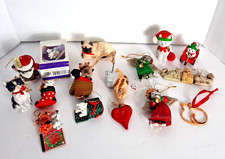 Cat Christmas Ornaments Lot of 16 Assorted Holiday