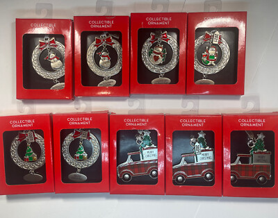 GANZ Collectable Holiday Ornaments Lot of 9 New In Boxes 2021