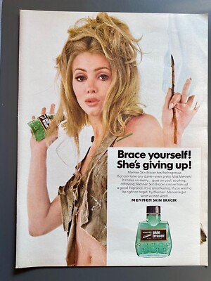 1968 Mennen Skin Bracer Fragrance After Shave Original Vintage Advert Werbung