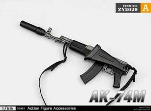 1/6 Scale AK74M WWII Rifle Gun Model for 12" Action Figure Soldier Military Toy