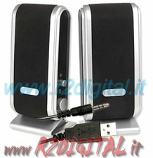 CASSE NOTEBOOK ALIMENTAZIONE USB ALTOPARLANTI COMPUTER AUDIO MULTIMEDIA SPEAKER