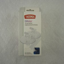 Thermos THRF401RS6 F401 FUNtainer Foogo Replacement Straw Set 2 pack Clear.