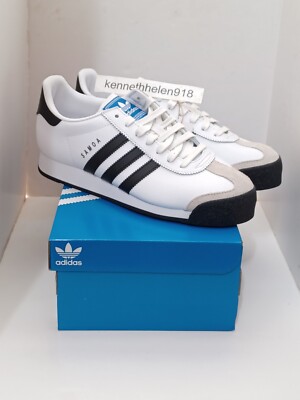ADIDAS ORIGINALS SAMOA SHOES 675033 CLOUD WHITE BLACK MENS SIZE 8.5