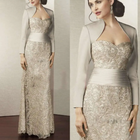 Elegant Mother of the Bride Dresses Front Split Pleated Satin Wedding Guest  Gown
