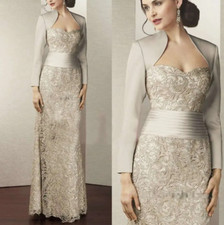 Mother The Bride Lace Fashion Of Dresses Long Sleeves Women Formal Evening Gowns