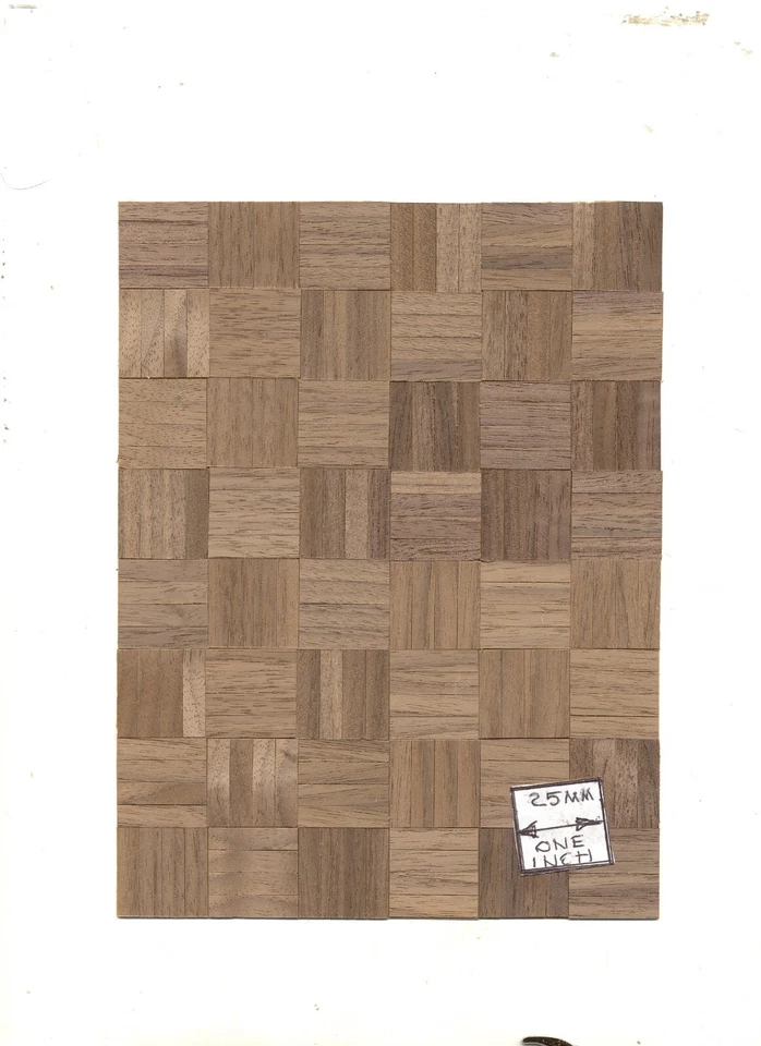 CLASSICS BLACK WALNUT PARQUET flooring sheet - 1/12 scale dollhouse miniature CLA73144