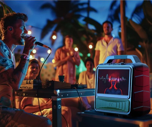 Monster Vmay Portable Bluetooth speaker with 15.6” integrated LCD TV 60W Audio - Picture 10 of 10