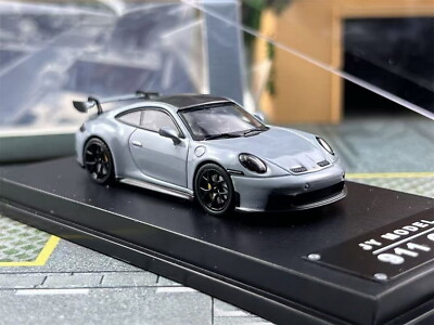 JY Model 1/64 Scale Porsche 911 GT3 Grey Diecast Car Model Toy