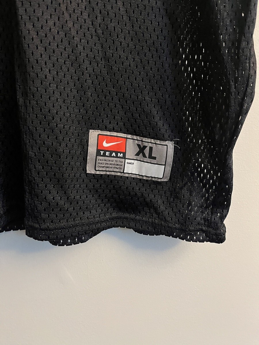 Nike NFL Black Football Jersey Mesh Blank Team Issued XL Mens | eBay