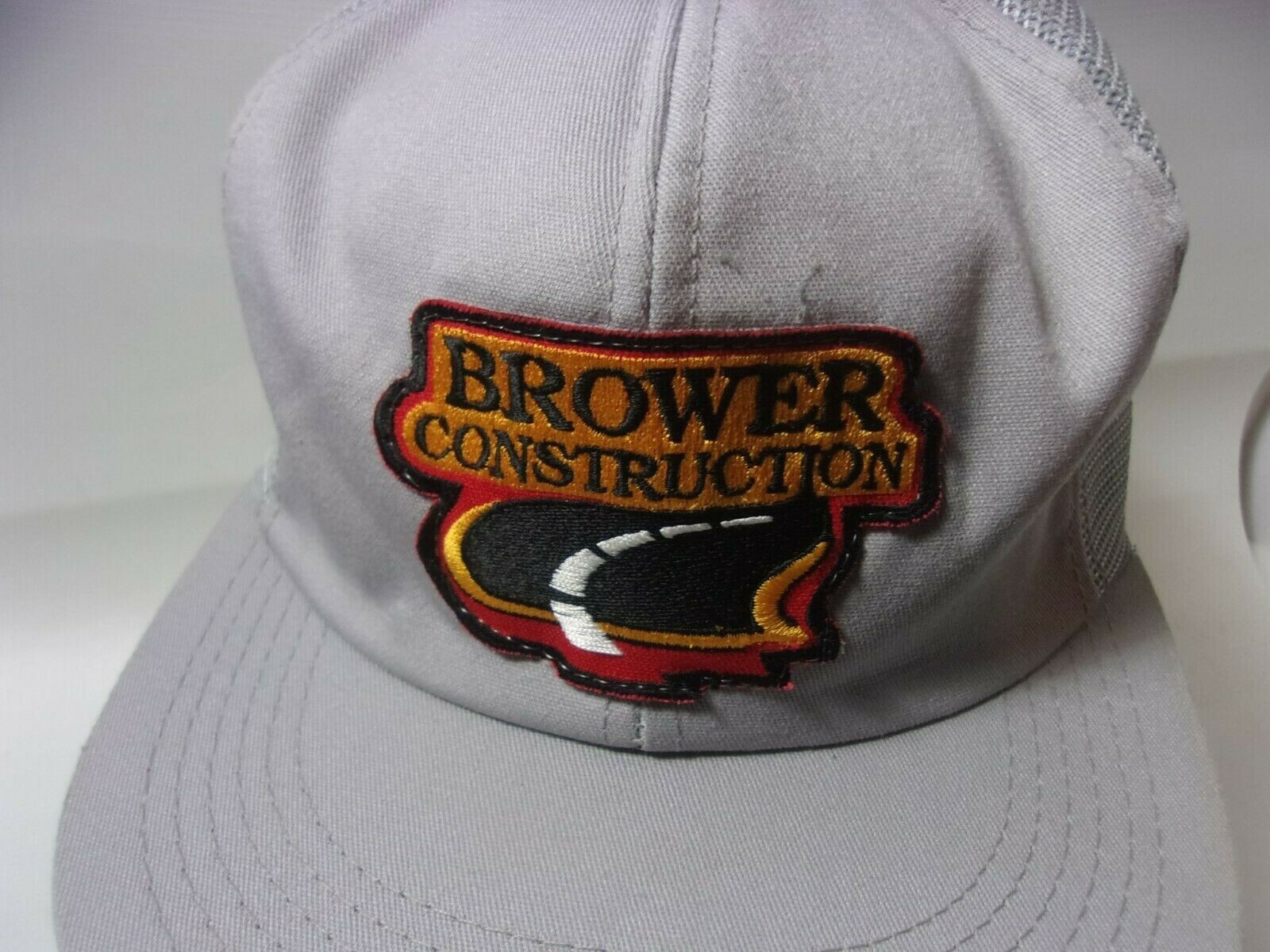 Vintage Brower Construction Trucker patch snapbac… - image 2