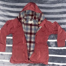 Vintage LL Bean Baxter State Parka Made in USA Spice Red Mens Wool Lined Parka M