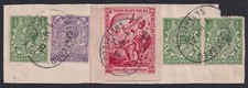 1921 St Dunstan's Charity Label on KGV Registered Sheffield Piece FU