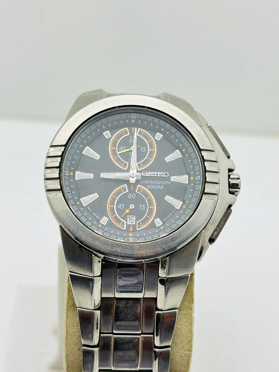 Seiko chronograph 100m mens watches sale