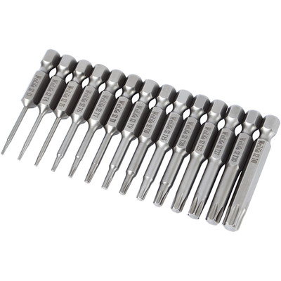 Torx Schraubendreherbits T3-T40 1/4'' Sechskantschaft L=50mm für Elektroschrauber