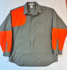 Columbia Performance Hunting Gear Mens Tan/Orange Buttondown Long Sleeve XL