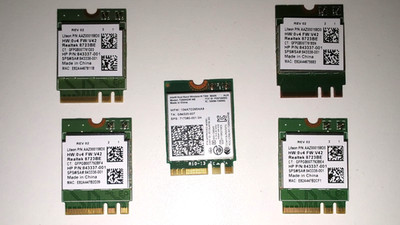 (For Parts) Lot of 5 Intel Wireless AC 7260 and Realtek 8723BE WLAN M.2 Modules