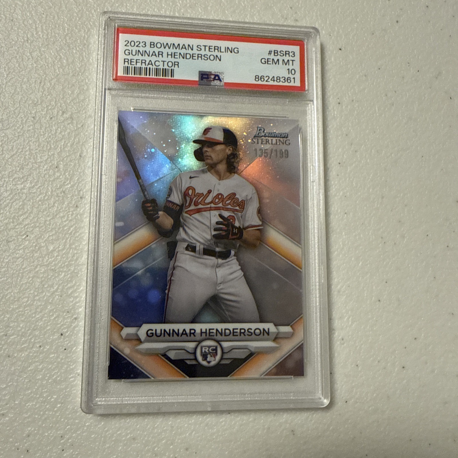 2023 Bowman Sterling Gunnar Henderson Refractor /199 PSA 10 view 2
